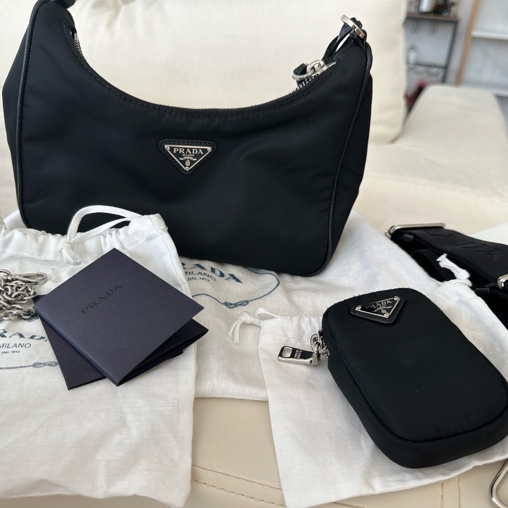 Prada Nylon Re-Edition 2025 Shoulder Bag Black - Like New!